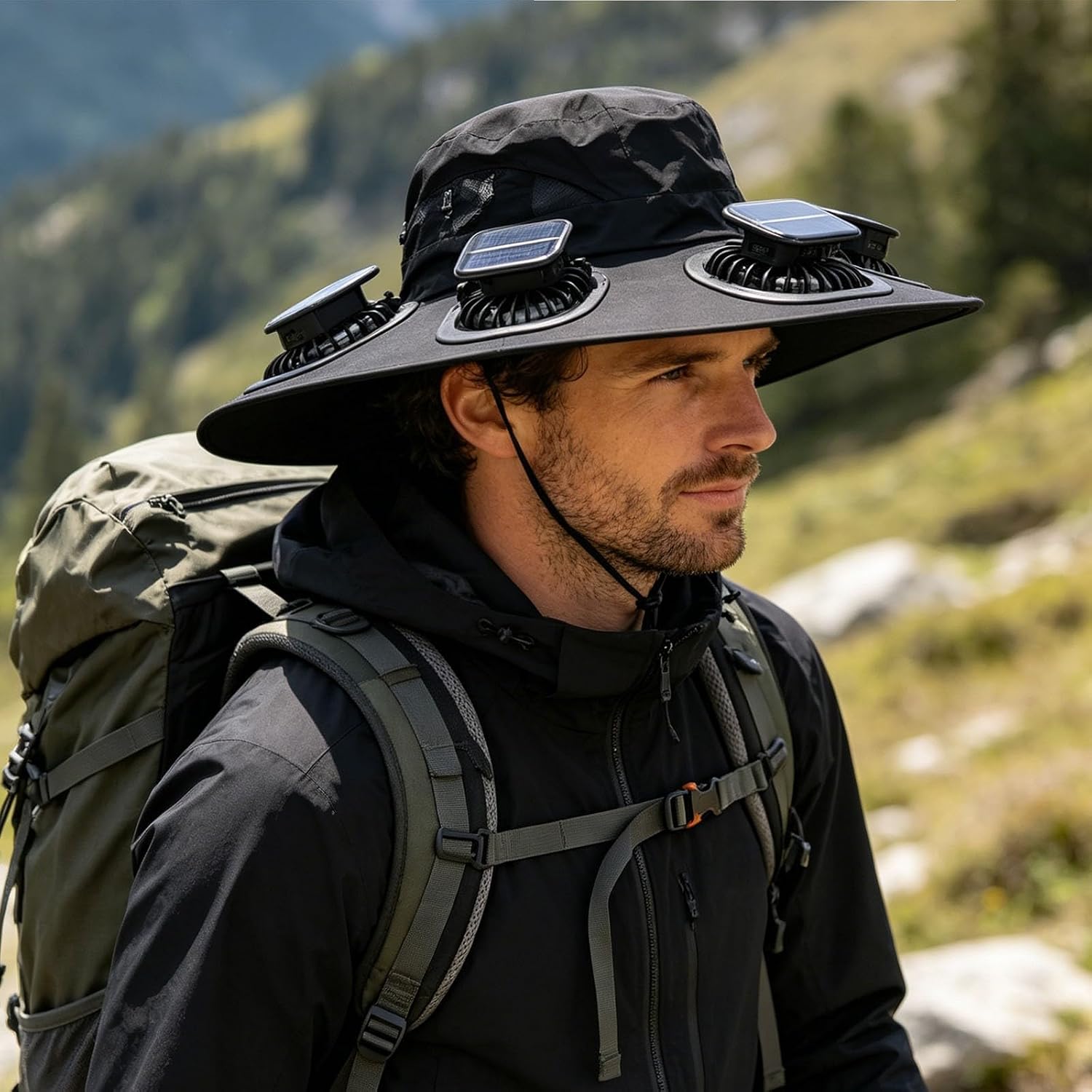 Visor Sun Hat - Czapka z daszkiem z 6 wentylatorami