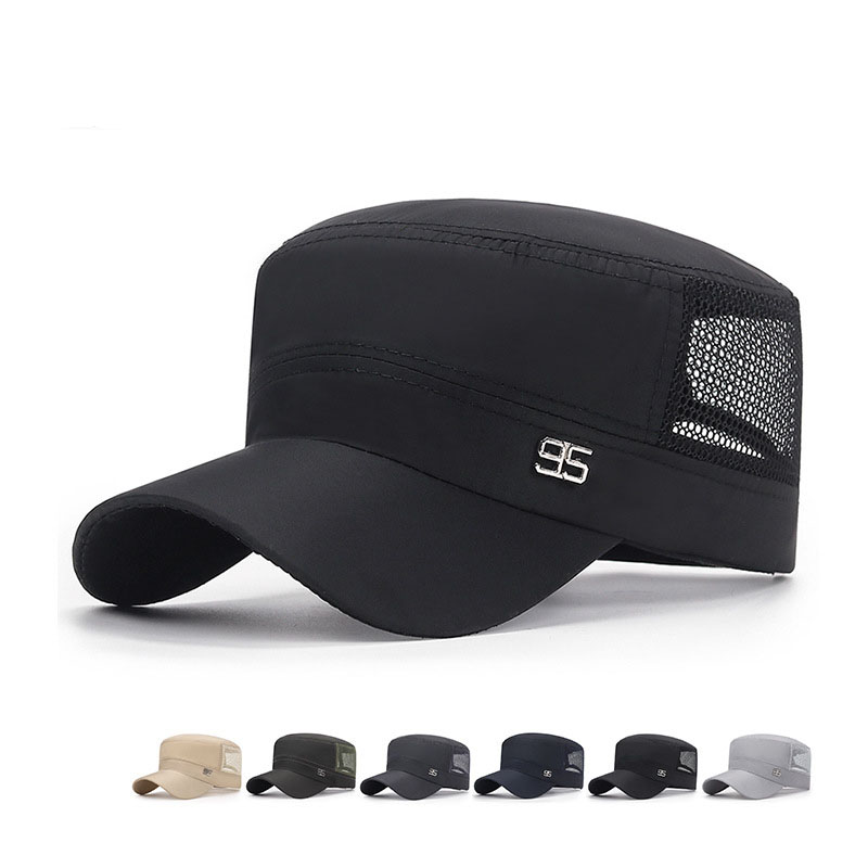 Snapback Hat Flat - Czapka wojskowa z płaskim daszkiem, męska