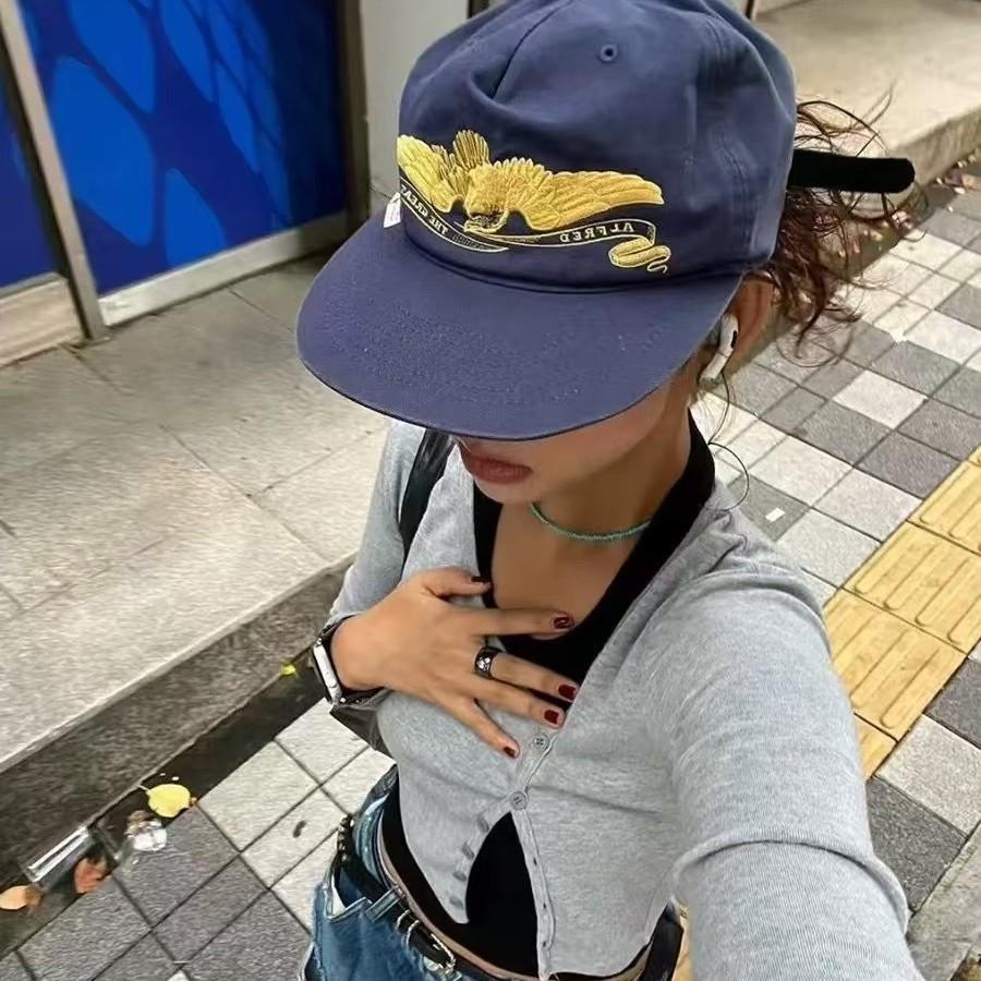 Snapback Hat Flat - Retro Amerykańska Haftowana Czapka Bejsbolówka z