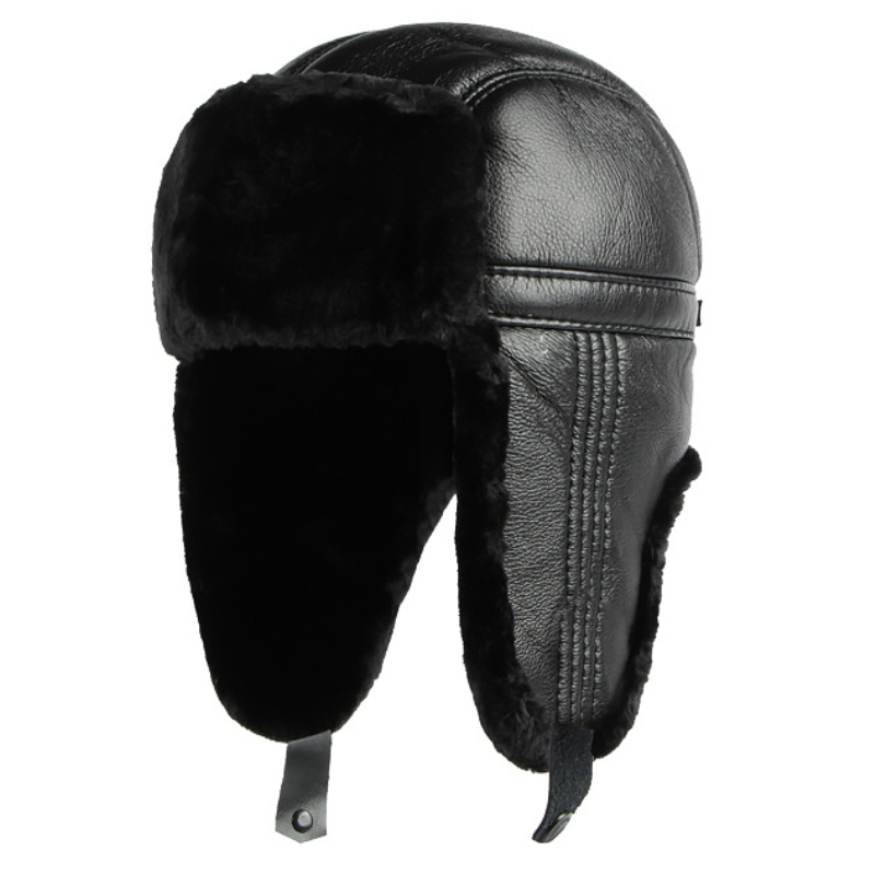 HT4002 nowy PU skóra rosyjski  – Trapper Hat Ear Flap recenzja i cena