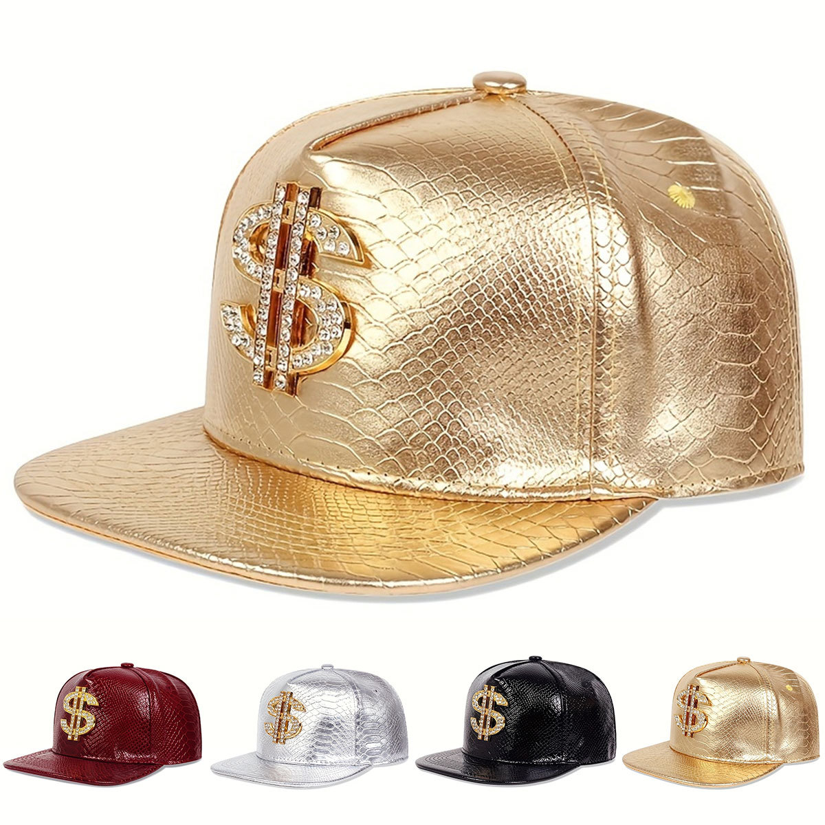 Skórzana Metaliczna Czapka Bej – Snapback Hat Flat recenzja i cena