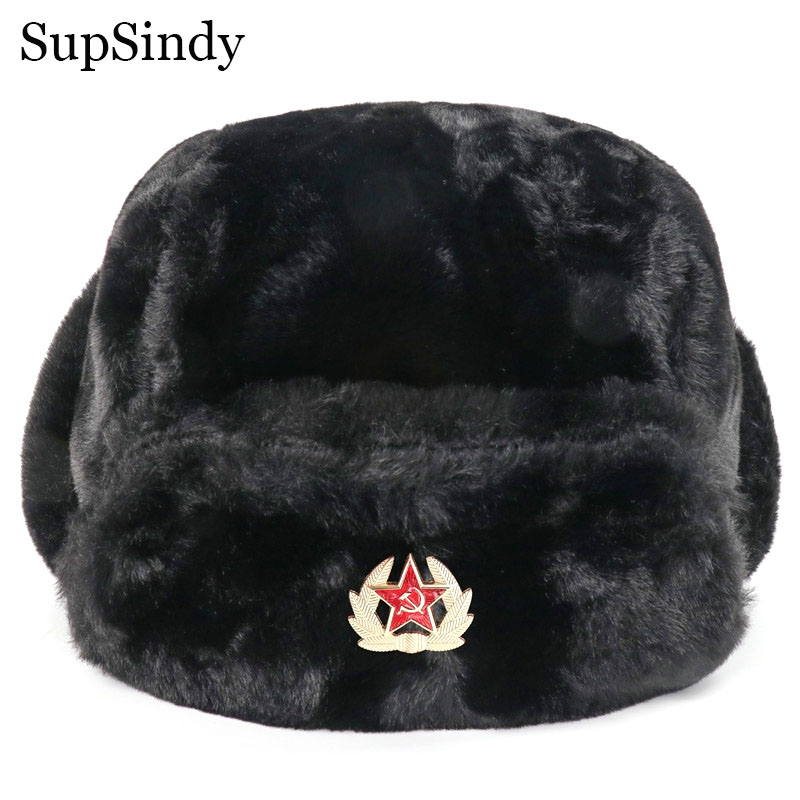 SupSindy Soviet Badge Ushanka  – Trapper Hat Ear Flap recenzja i cena